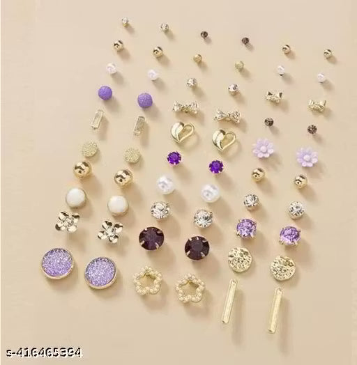 Elegant Gold-Toned Earrings Set for Women – Minimal & Festive Wear