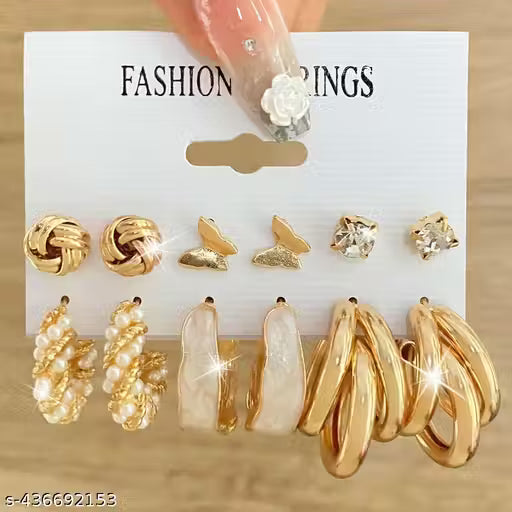 Elegant Gold-Plated Statement Earrings with Zircon Stones