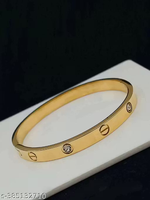 Elegant Gold-Plated Crystal Bracelet for Women | Minimal Luxury Adjustable Chain