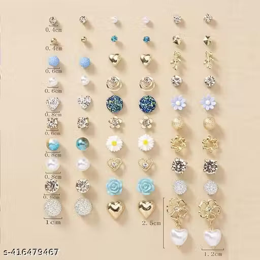 Sparkling Crystal Earrings Set for Women – Elegant Party Wear Collection