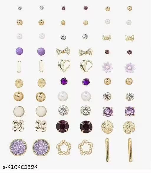 Elegant Gold-Toned Earrings Set for Women – Minimal & Festive Wear