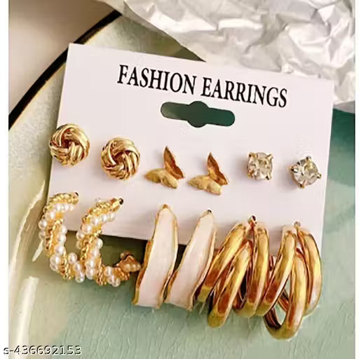 Elegant Gold-Plated Statement Earrings with Zircon Stones