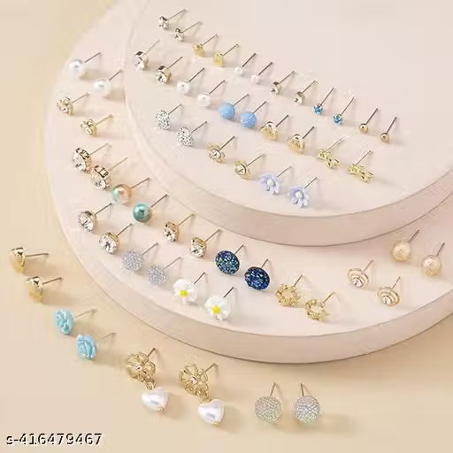 Sparkling Crystal Earrings Set for Women – Elegant Party Wear Collection