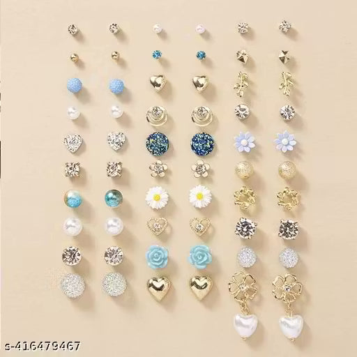 Sparkling Crystal Earrings Set for Women – Elegant Party Wear Collection