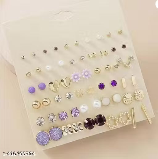Elegant Gold-Toned Earrings Set for Women – Minimal & Festive Wear