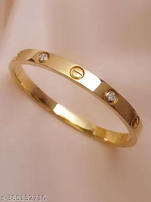 Elegant Gold-Plated Crystal Bracelet for Women | Minimal Luxury Adjustable Chain