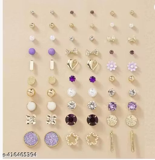 Elegant Gold-Toned Earrings Set for Women – Minimal & Festive Wear